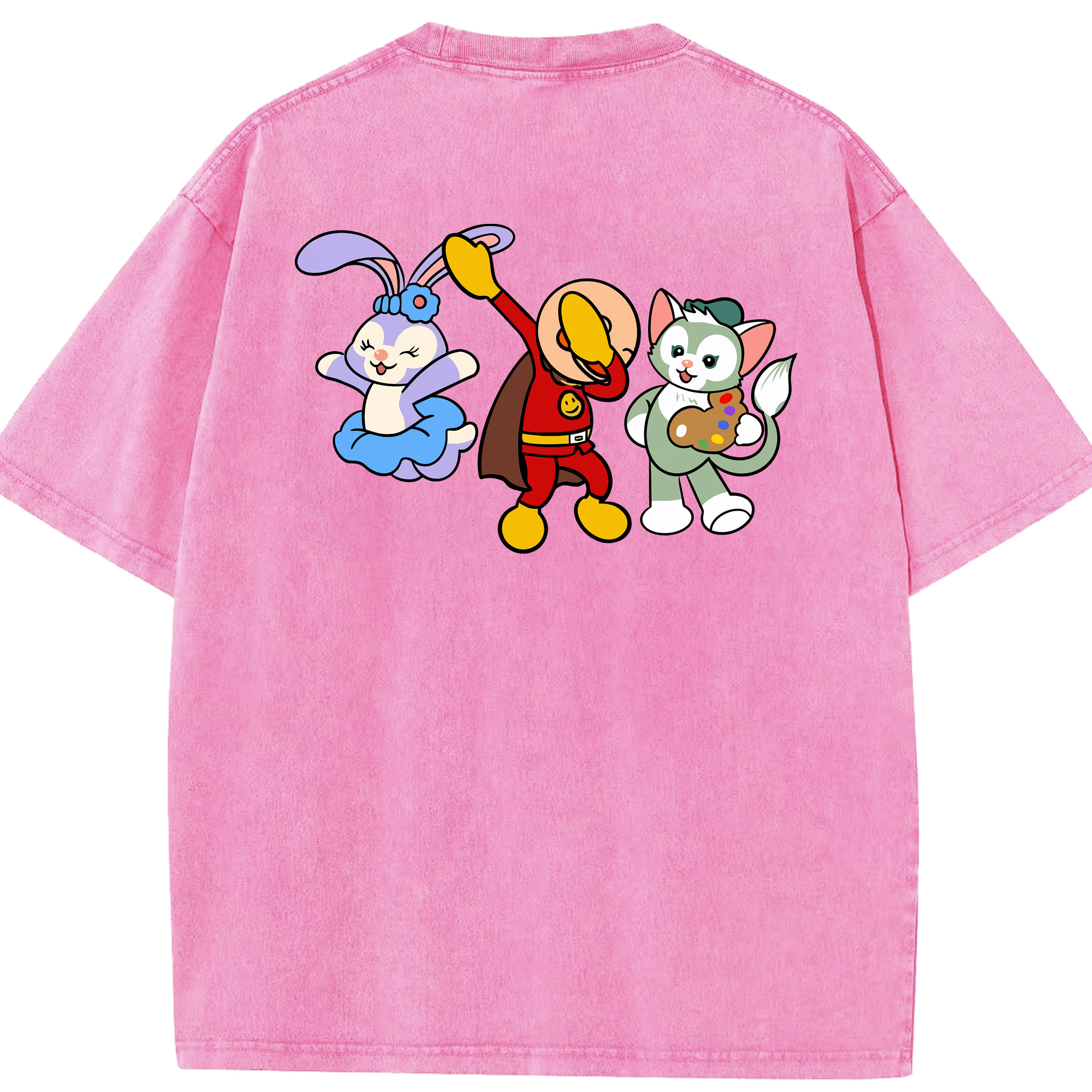 （画像用） アンパンマン Anpanman 綿100% ヴィンテージ風 半袖Tシャツ（背面プリント）
